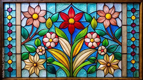 simple stained glass flowers