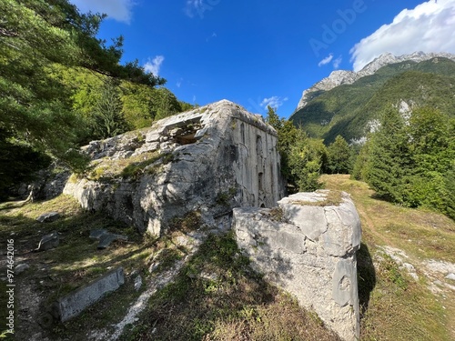 Fort Hermann (Triglav National Park, Slovenia) - Festung Fort Hermann (Triglav-Nationalpark, Slowenien) - Zgornja trdnjava Kluže ali Utrdba Fort Hermann, Bovec (Triglavski narodni park, Slovenija) photo