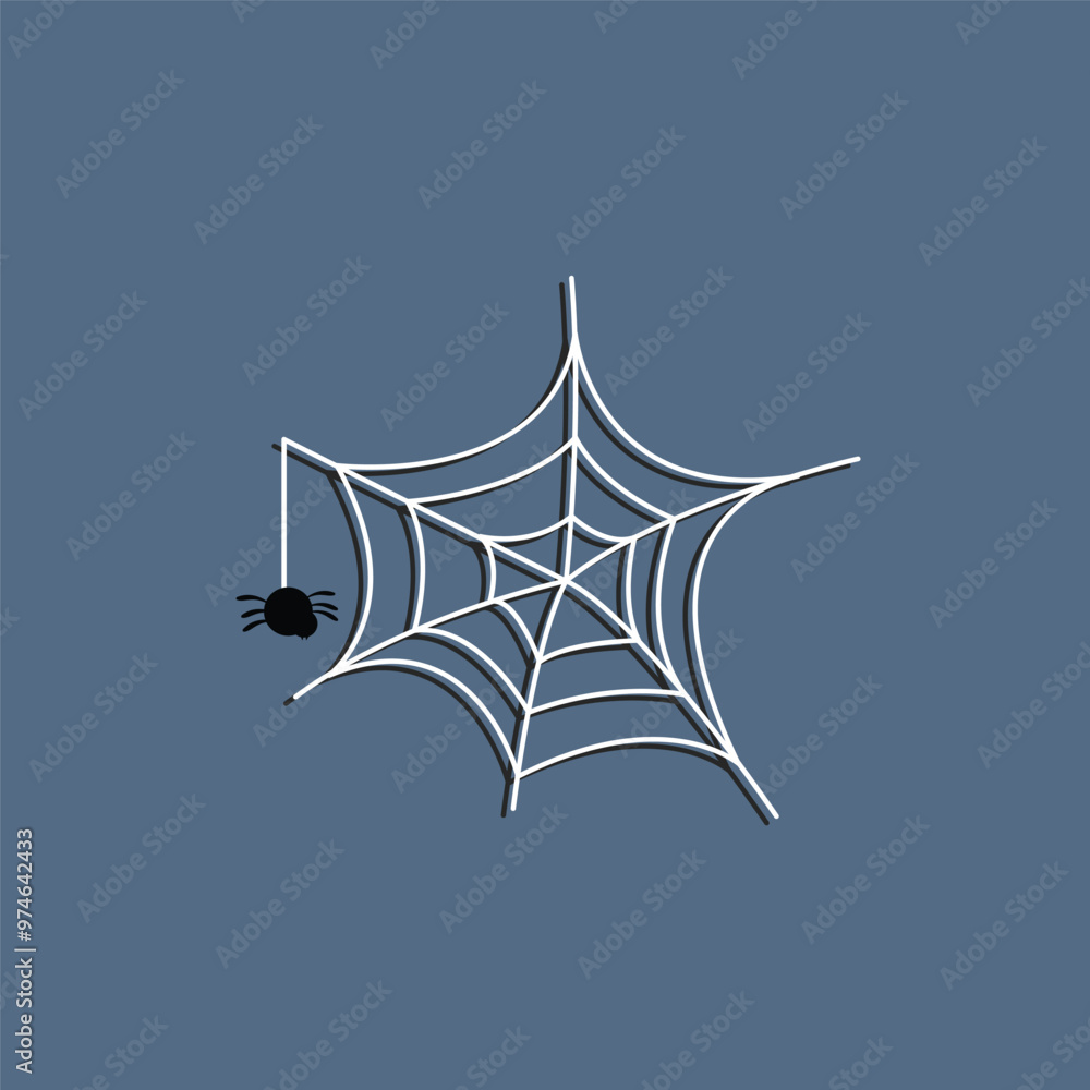 spider nest in flat vector design. spider nest in flat vector design.