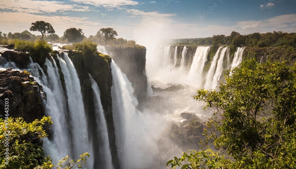 Victoria Falls in Full Flow, Showcasing the Power and Majesty of Nature Victoria Falls in Full Flow, Showcasing the Power and Majesty of Nature