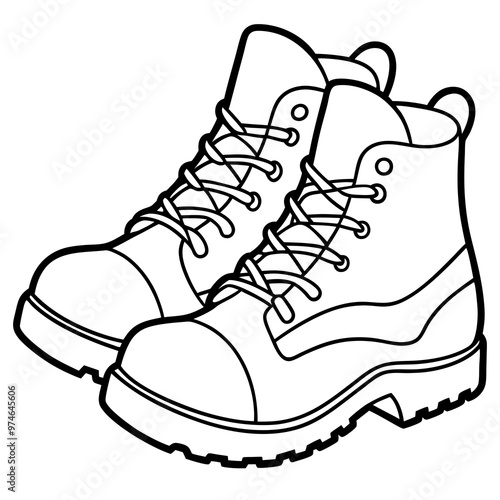 Boots vector on white background