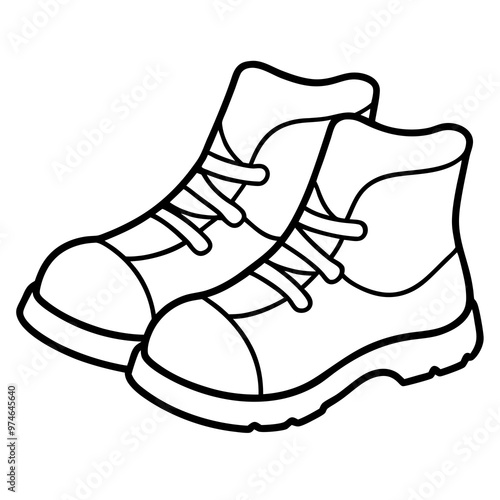 Boots vector on white background