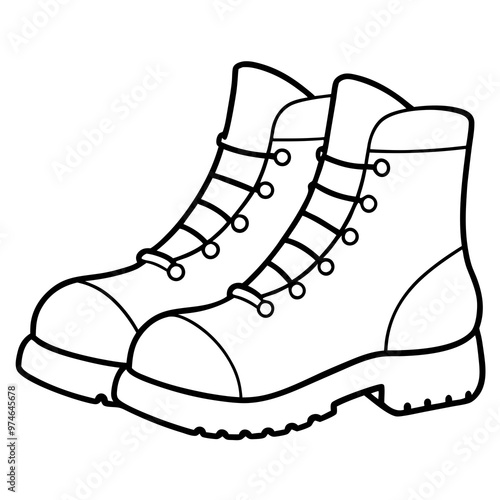 Boots vector on white background