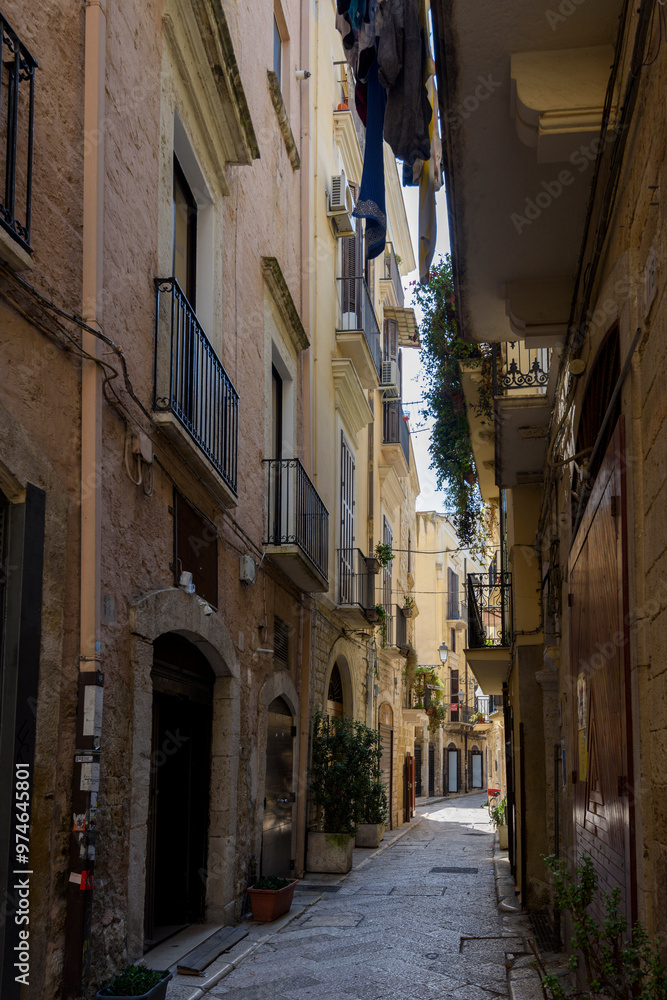 Charming narrow street in the old town of Bari, Puglia, Italy Charming narrow street in the old town of Bari, Puglia, Italy