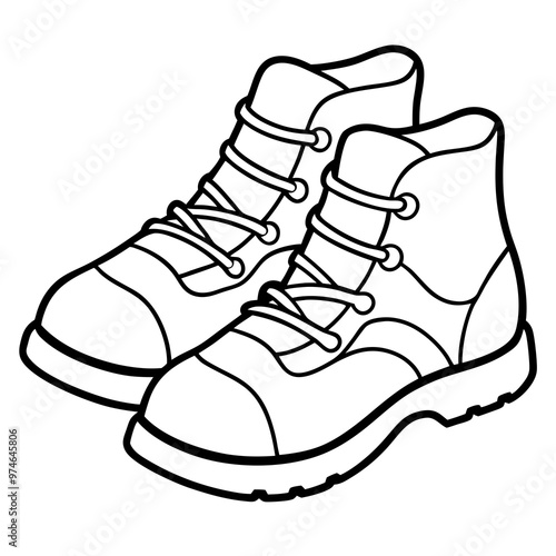 Boots vector on white background