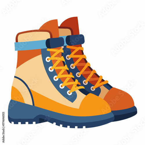 Boots vector on white background