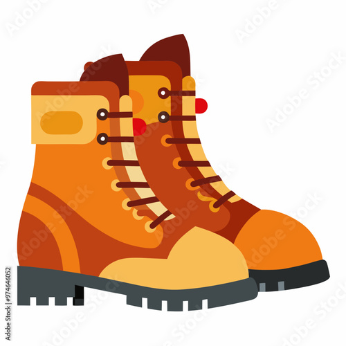 Boots vector on white background