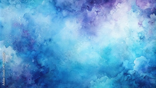 Soft, blended blue and purple watercolor hues swirl together in an abstract, dreamy background with subtle texture and organic, irregular edges.