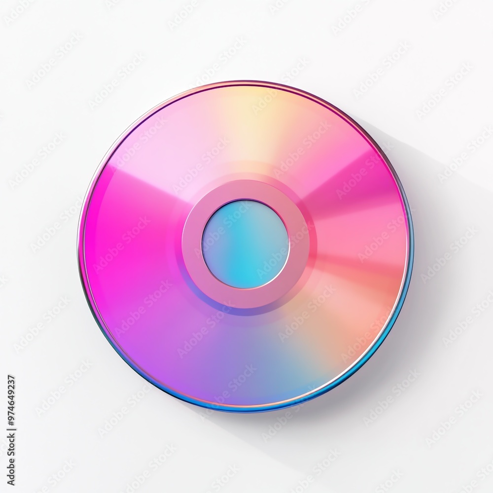 3D Compact Disc Icon: Optical Media for Music Illustration Logo 3D Compact Disc Icon: Optical Media for Music Illustration Logo