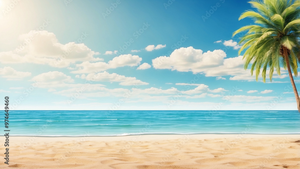 Beautiful Summer Beach Background with L Beautiful Summer Beach Background with L