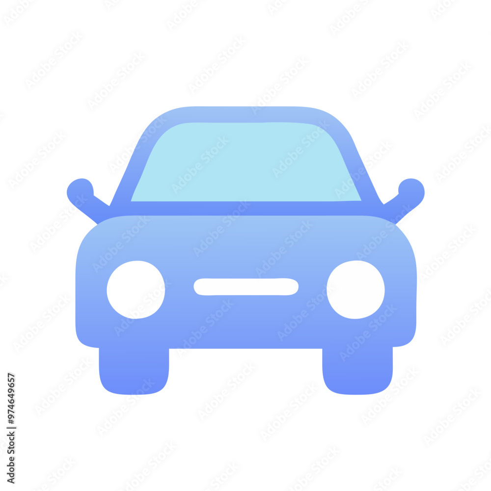 Obraz premium car blue icon