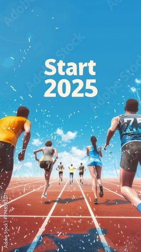 A poster for a race with the words 