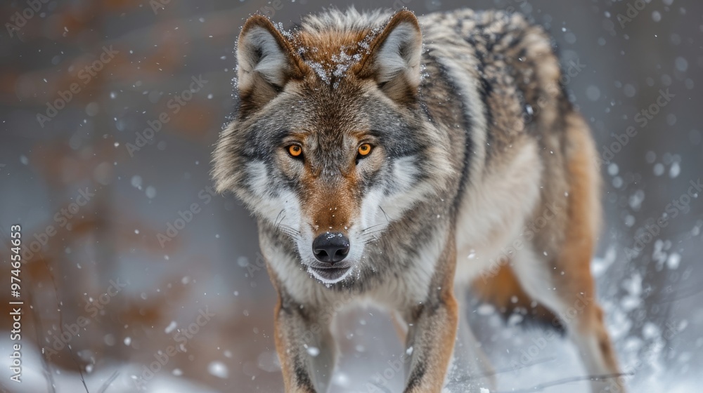 A fierce wolf moves silently through the snowy terrain, its gaze unwavering and determined. The icy landscape accentuates the wolf’s predatory instincts and the harsh beauty of its environment. A fierce wolf moves silently through the snowy terrain, its gaze unwavering and determined. The icy landscape accentuates the wolf’s predatory instincts and the harsh beauty of its environment.