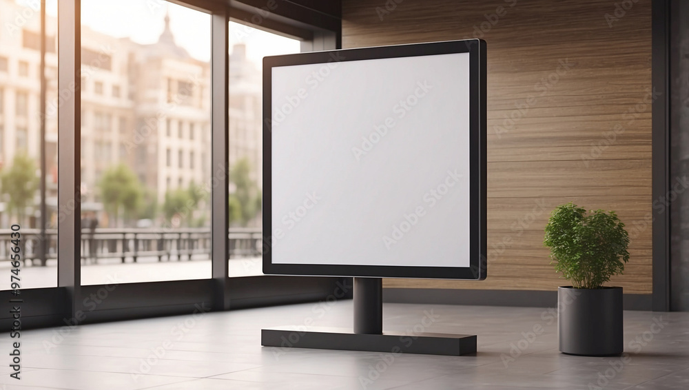 Fototapeta premium Display Blank Clean Screen or Signboard