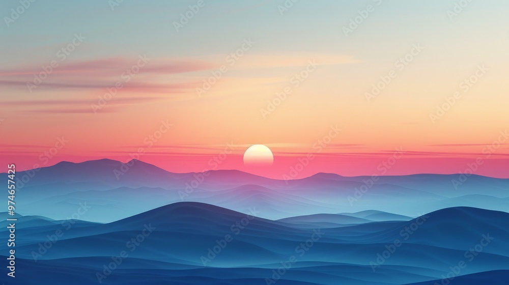 Minimalist Background: Dramatic Sunset Over a Beach Horizon with Soft Blue and Red Gradients
Minimalist Background: Dramatic Sunset Over a Beach Horizon with Soft Blue and Red Gradients