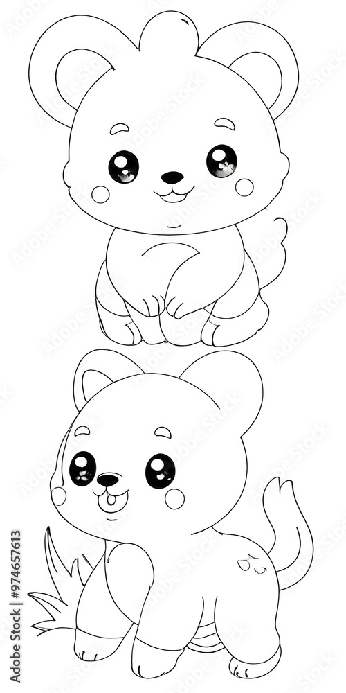 Obraz premium coloring cartoon book