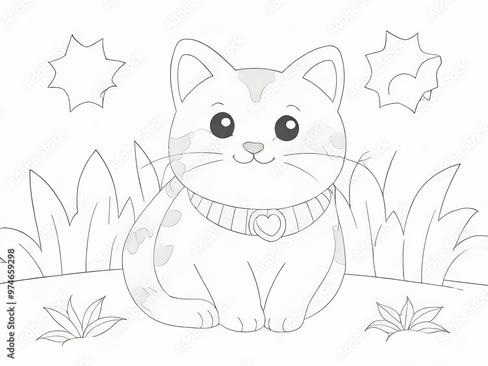 Obraz premium coloring cartoon book