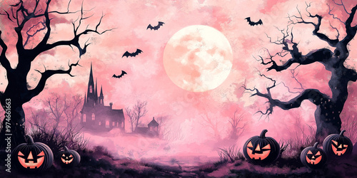Halloween background with bats