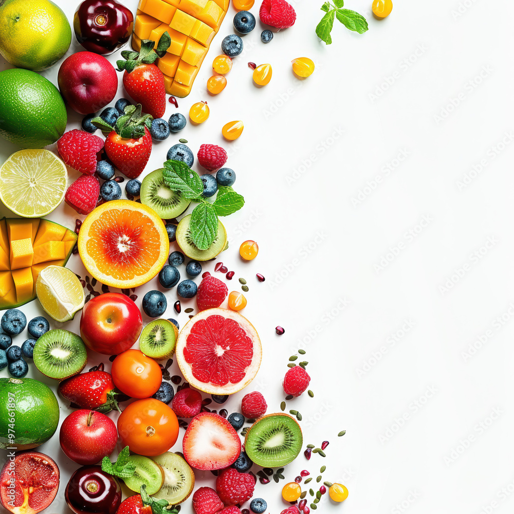 fruit colorful fresh healthy tropical citrus berries kiwi orange grapefruit lime apple mango strawberry raspberry blueberry organic vitamin c food photography fruit colorful fresh healthy tropical citrus berries kiwi orange grapefruit lime apple mango strawberry raspberry blueberry organic vitamin c food photography