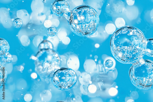 Wallpaper Mural Abstract of molecular structure of water bubbles. Torontodigital.ca