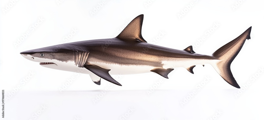 Fototapeta premium shark fish isolated on white background
