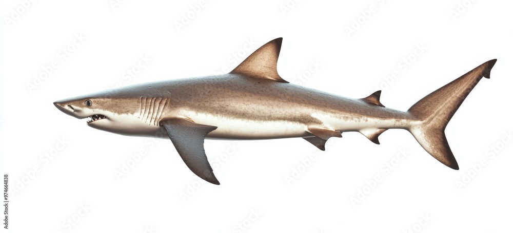 Obraz premium shark fish isolated on white background