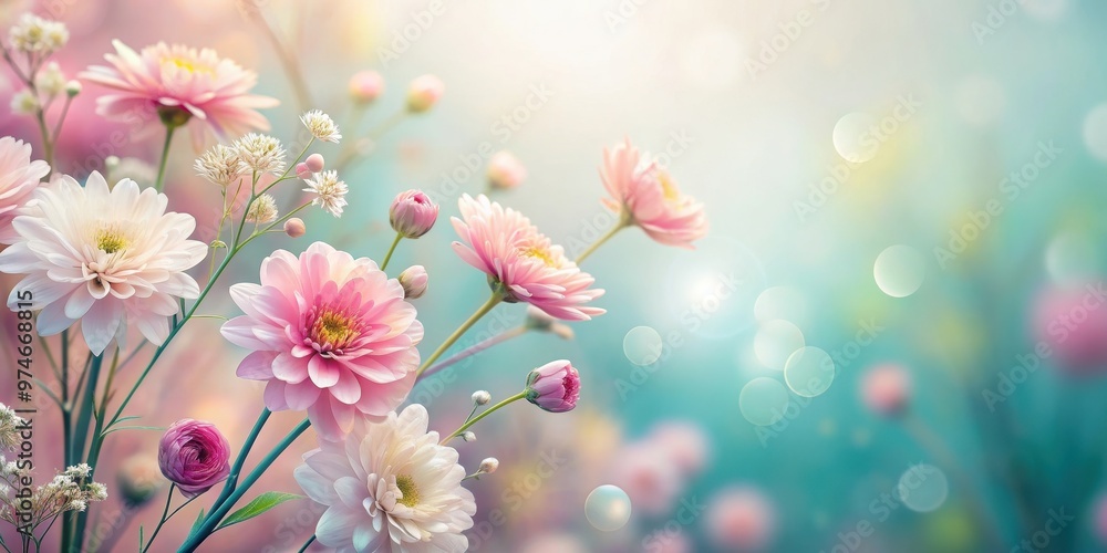 Delicate flowers on a soft background with copy space, flowers, delicate, soft, background, copy space, petals, pastel Delicate flowers on a soft background with copy space, flowers, delicate, soft, background, copy space, petals, pastel