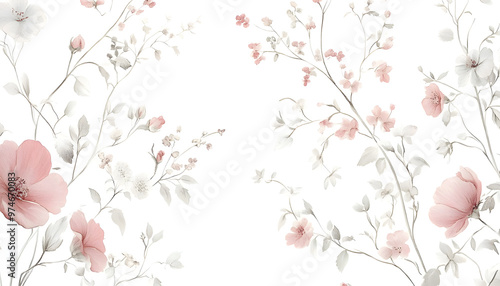 Incorporate simple floral motifs in soft pastel shades to create a light and airy wallpaper suitable for nature or feminine themes