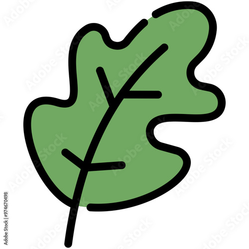 arugula filled line icon