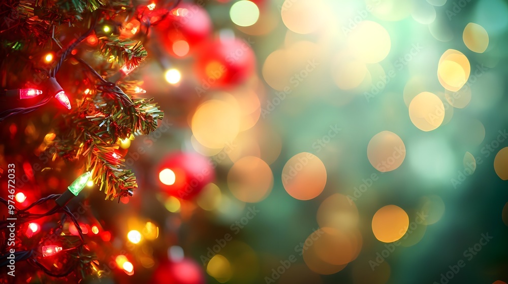 Festive Christmas Lights Bokeh Background Festive Christmas Lights Bokeh Background