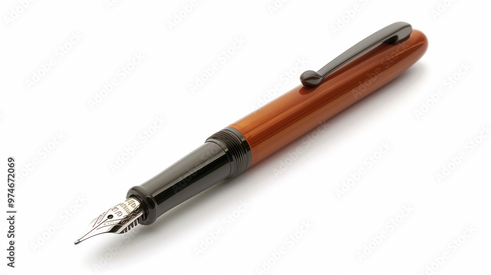 fountain pen on white background fountain pen on white background