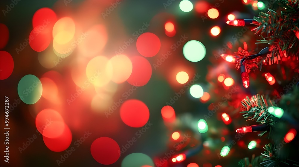 Festive Christmas Lights Bokeh Background Festive Christmas Lights Bokeh Background