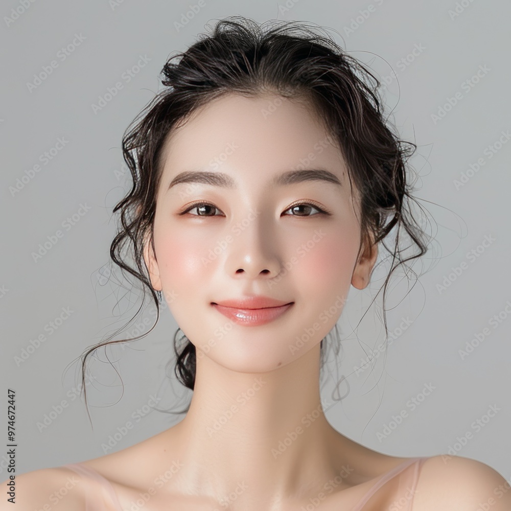 Chinese Model with Plump Figure Posing Straight to the Camera, Excellent Portrait for Fashion or Beauty Use Generative AI Chinese Model with Plump Figure Posing Straight to the Camera, Excellent Portrait for Fashion or Beauty Use Generative AI