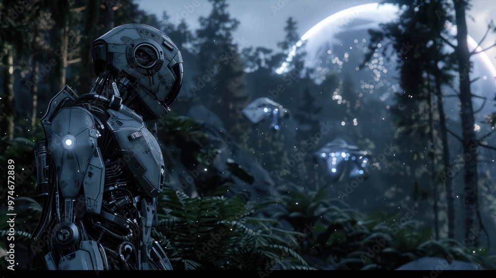 Robot in a Mystical Forest Robot in a Mystical Forest