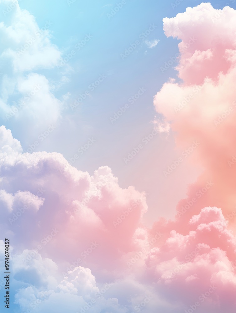Whimsical Pastel Clouds Background for Design and Digital Art Generative AI Whimsical Pastel Clouds Background for Design and Digital Art Generative AI