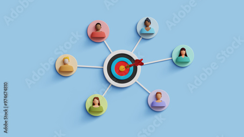 Tableau sur toile CRM, Customer relationship management concept