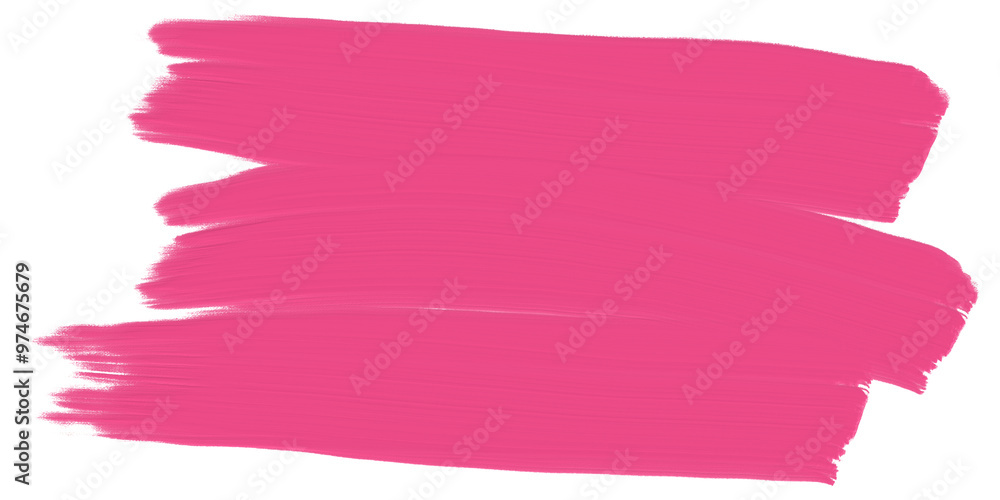 Obraz premium pink brush banner for text label_French pink single illustration on transparency background