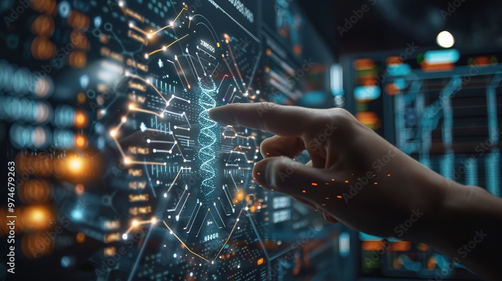 testing result of DNA on modern virtual interface, science and technology, innovation and future of medical healthcare in laboratory testing result of DNA on modern virtual interface, science and technology, innovation and future of medical healthcare in laboratory