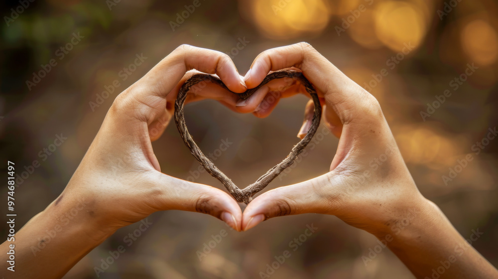 Close-up of hands in the shape of a heart against a background in sunset light. Lifestyle. Concept of love, symbols. Close-up of hands in the shape of a heart against a background in sunset light. Lifestyle. Concept of love, symbols.