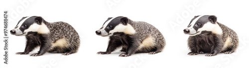 badger isolated on white background