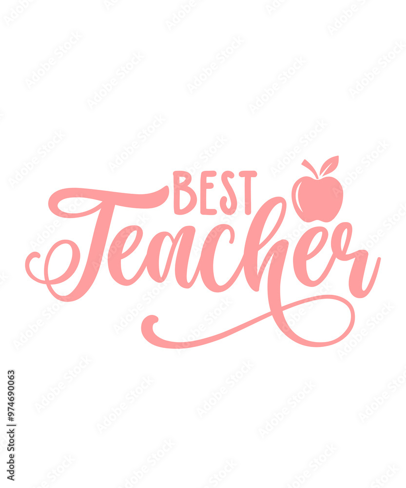 Teacher typography clip art design on plain white transparent isolated background for card, shirt, hoodie, sweatshirt, apparel, tag, mug, icon, poster or badge, Best Teacher Teacher typography clip art design on plain white transparent isolated background for card, shirt, hoodie, sweatshirt, apparel, tag, mug, icon, poster or badge, Best Teacher