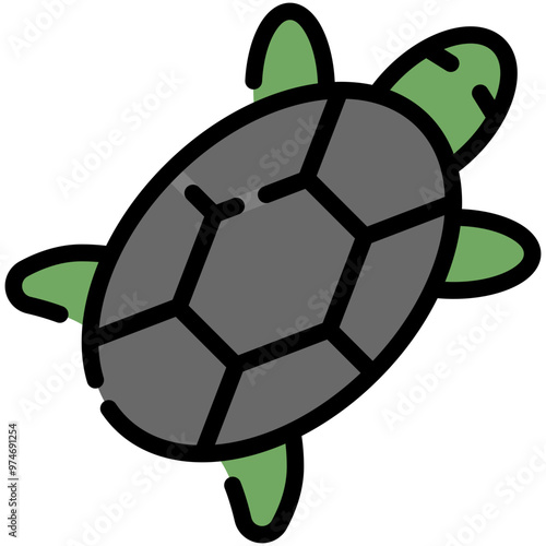 turtle filled line icon