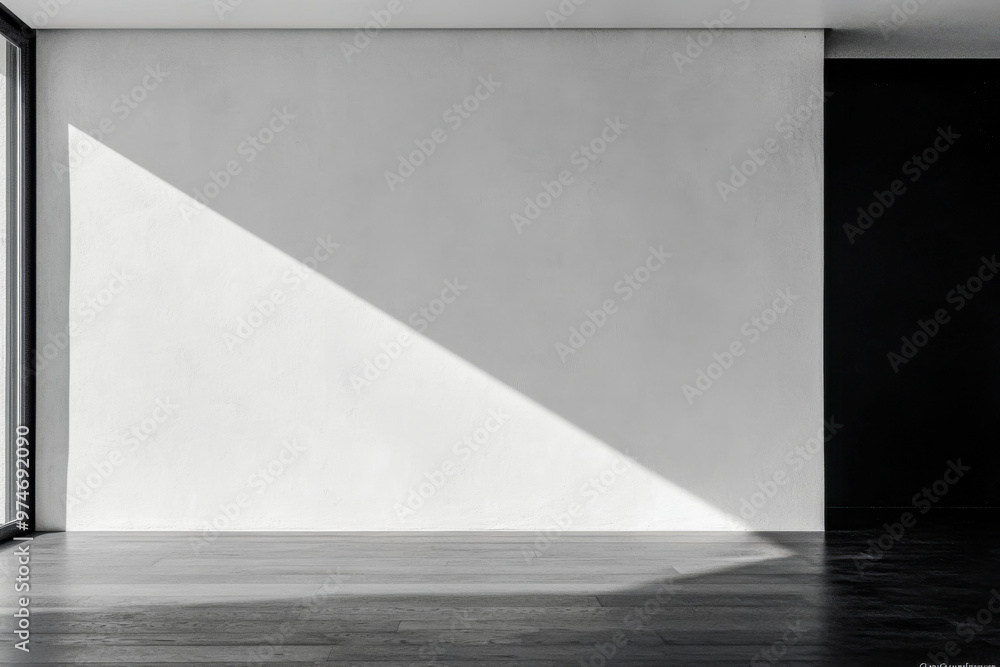 Empty room interiors in neutral tones with a mix of natural window lighting and shadows. Property interior with no furniture or decor. Empty room interiors in neutral tones with a mix of natural window lighting and shadows. Property interior with no furniture or decor.