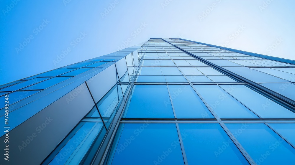 Modern Glass Skyscraper Reaching Towards the Sky Modern Glass Skyscraper Reaching Towards the Sky