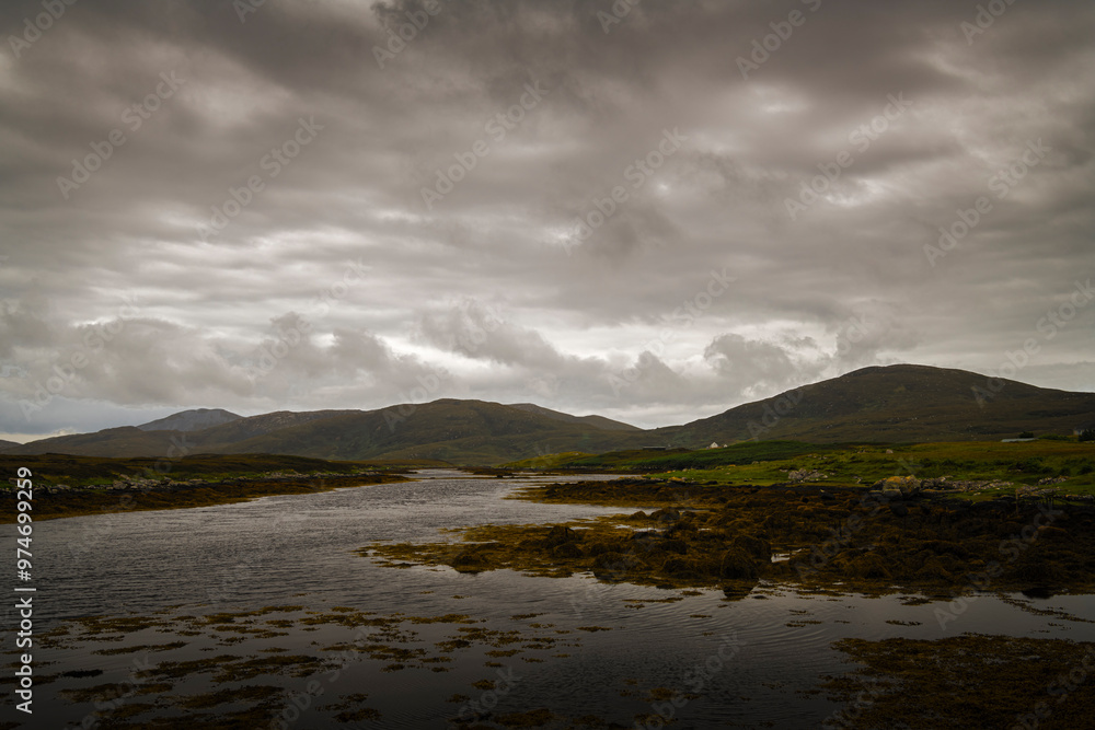 A summer HDR image of North Locheynort, Toabh a Tuath Loch Aineort, South Uist, Outer Hebrides, Scotland. A summer HDR image of North Locheynort, Toabh a Tuath Loch Aineort, South Uist, Outer Hebrides, Scotland.