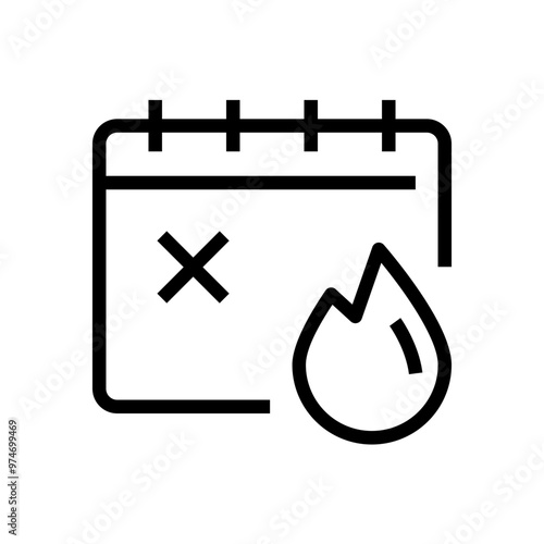 calendar with fire mark