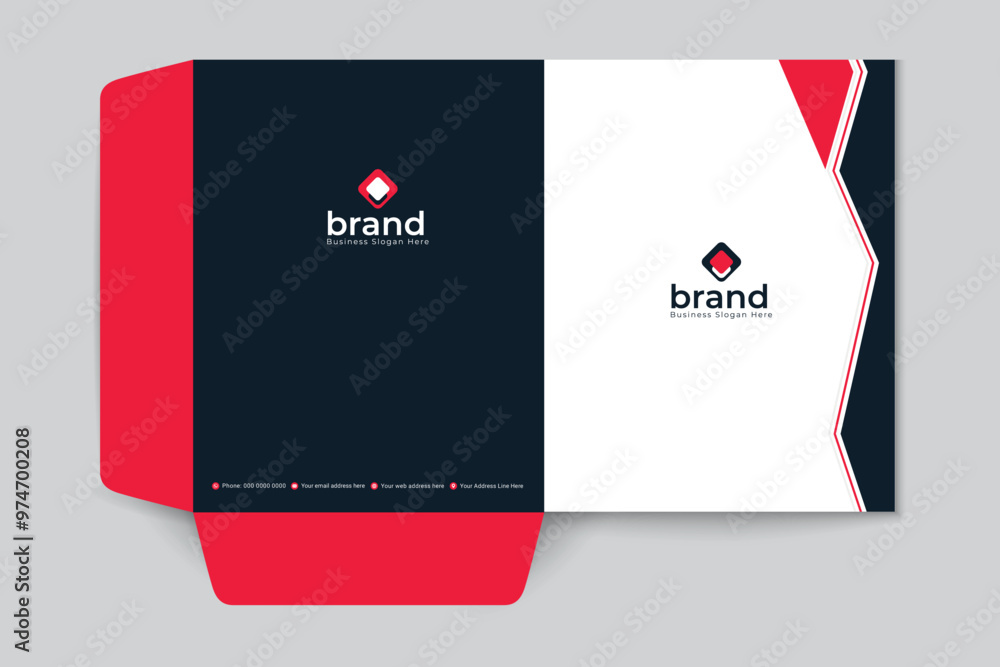 Red color presentation folder design Red color presentation folder design