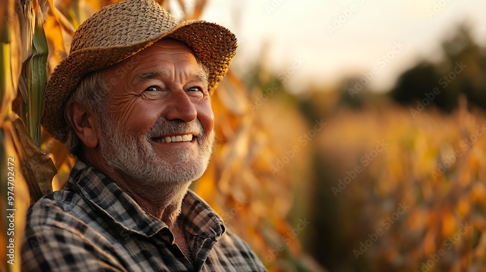 Smiles in the Cornrows In the embrace of a corn field a cheerful elderly farmers portrait radiates genuine happiness reflecting the beauty of a successful harvest : Generative AI Smiles in the Cornrows In the embrace of a corn field a cheerful elderly farmers portrait radiates genuine happiness reflecting the beauty of a successful harvest : Generative AI
