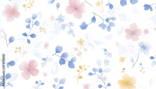 Incorporate simple floral motifs in soft pastel shades to create a light and airy wallpaper suitable for nature or feminine themes