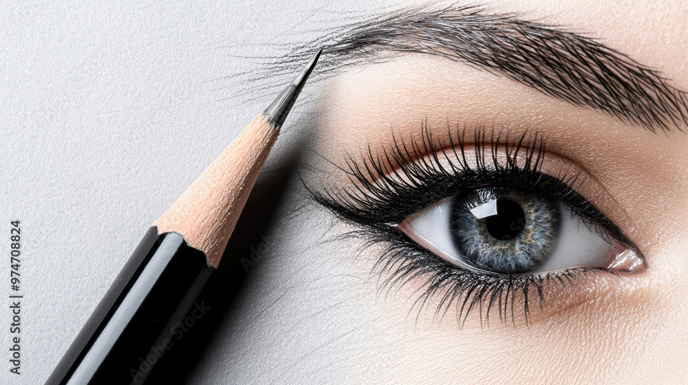 Naklejka premium The Power of the Pencil A close-up of a sharpened pencil ready to create symbolizing the artistic potential and precision of drawing and sketching on paper